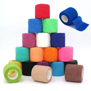 1 ชิ้น ที่มีสีสัน กีฬา กาวในตัว ผ้าพันแผล ยืดหยุ่น เทป Elastoplast สําหรับสนับเข่า สนับข้อเท้านิ้ว ปาล์ม ช่วยชุดเครื่องมือสัตว์เลี้ยง อบอุ่น