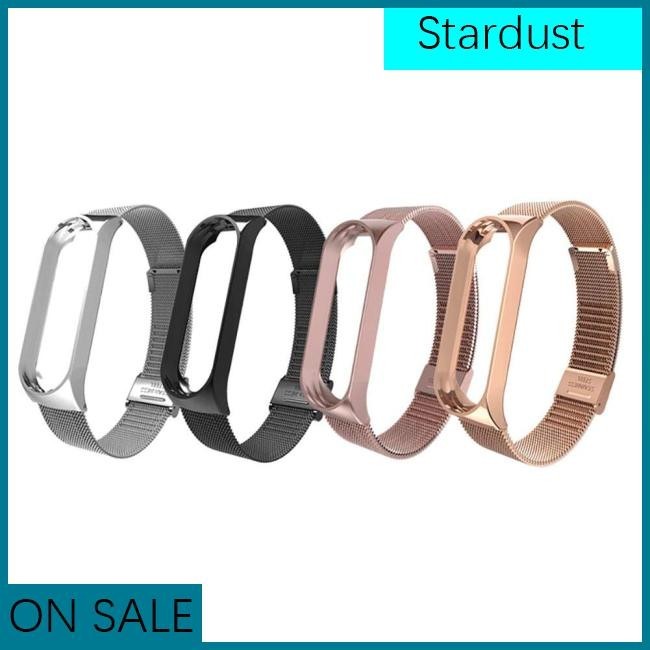 Stardust สายนาฬิกาข้อมือสเตนเลส แบบเปลี่ยน สําหรับ Xiaomi Mi Band 4