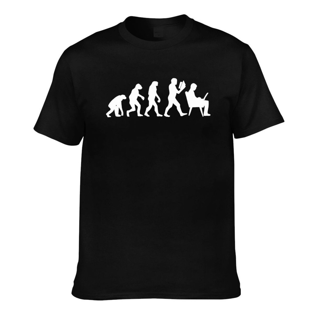 Human Evolution Computerround Fashion Mens Graphics Printing Tee