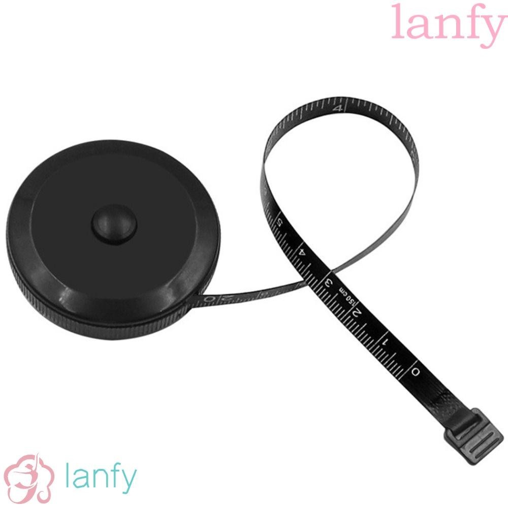 Lanfy เทปวัดอัตโนมัติ แบบสองด้าน ทรงกลม 1.5 ม. 60 นิ้ว ยืดหดได้ สําหรับครัวเรือน