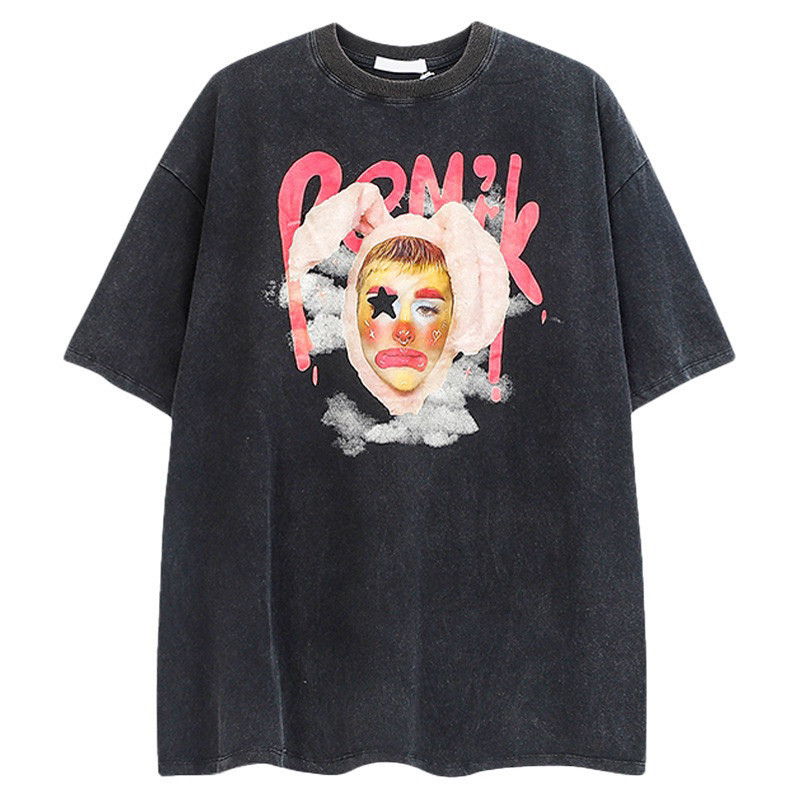 2024 เสื้อยืดฟอกสกรีนลาย Justin joker