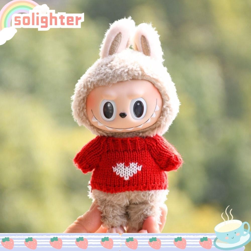 Solighter ชุดเสื้อผ้าตุ๊กตาลาบูบูน่ารัก 15 ซม. 15 ซม. เข้ากับทุกการแต่งกาย สําหรับตุ๊กตาลาบูบู