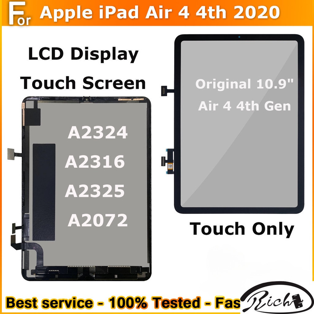 10.9" หน้าจอสัมผัส LCD สําหรับ Apple iPad Air 4 4th Gen 2020 A2324 A2316 A2325 A2072