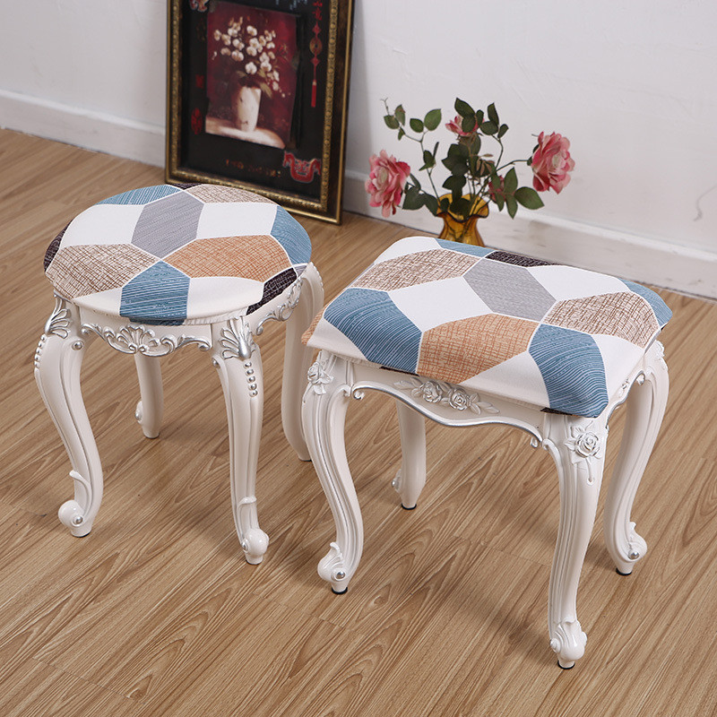 New Product#Makeup Stool Cover Rectangular Piano Stool Cover Four Seasons Multi-Purpose Fabric Seat Cover Shoe Changing Stool Cover4wu
