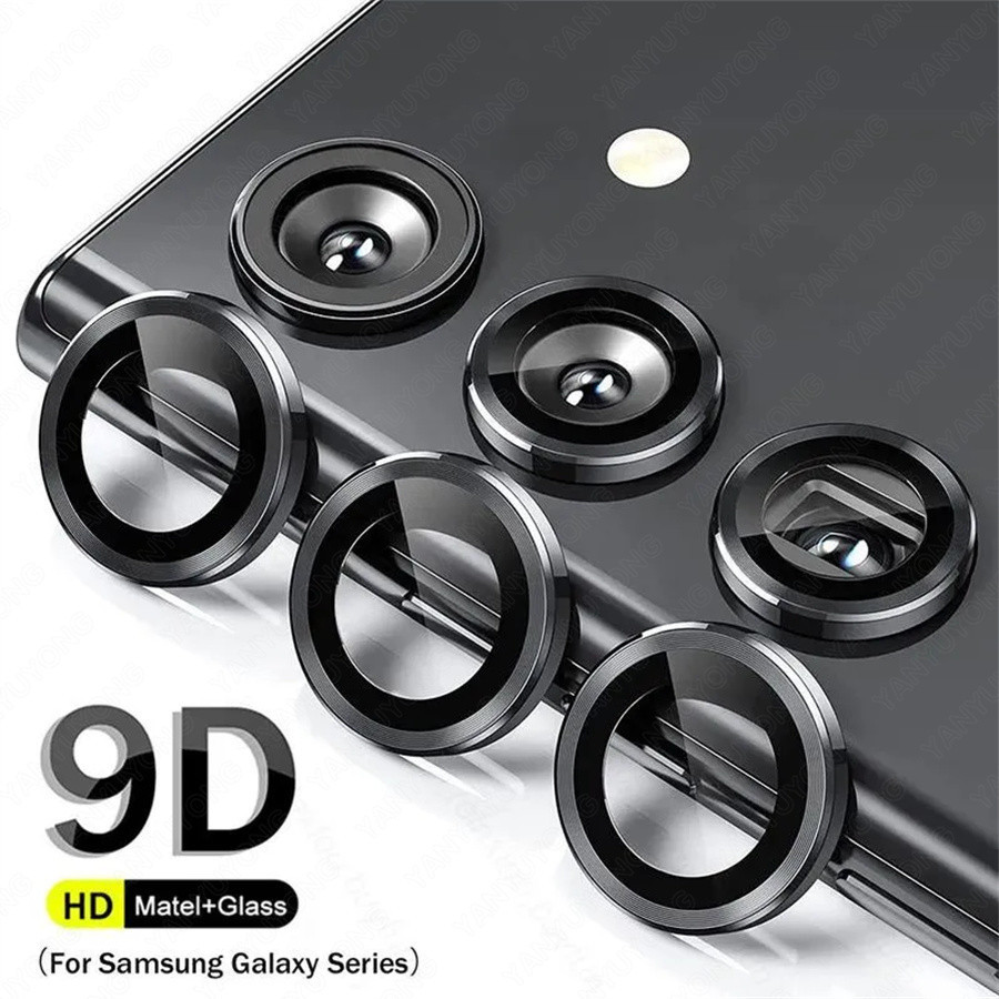ตัวป้องกันกล้อง สําหรับ Samsung Galaxy S24 Ultra Plus ตัวป้องกันเลนส์กล้องด้านหลัง แหวนโลหะ กระจกนิรภัย