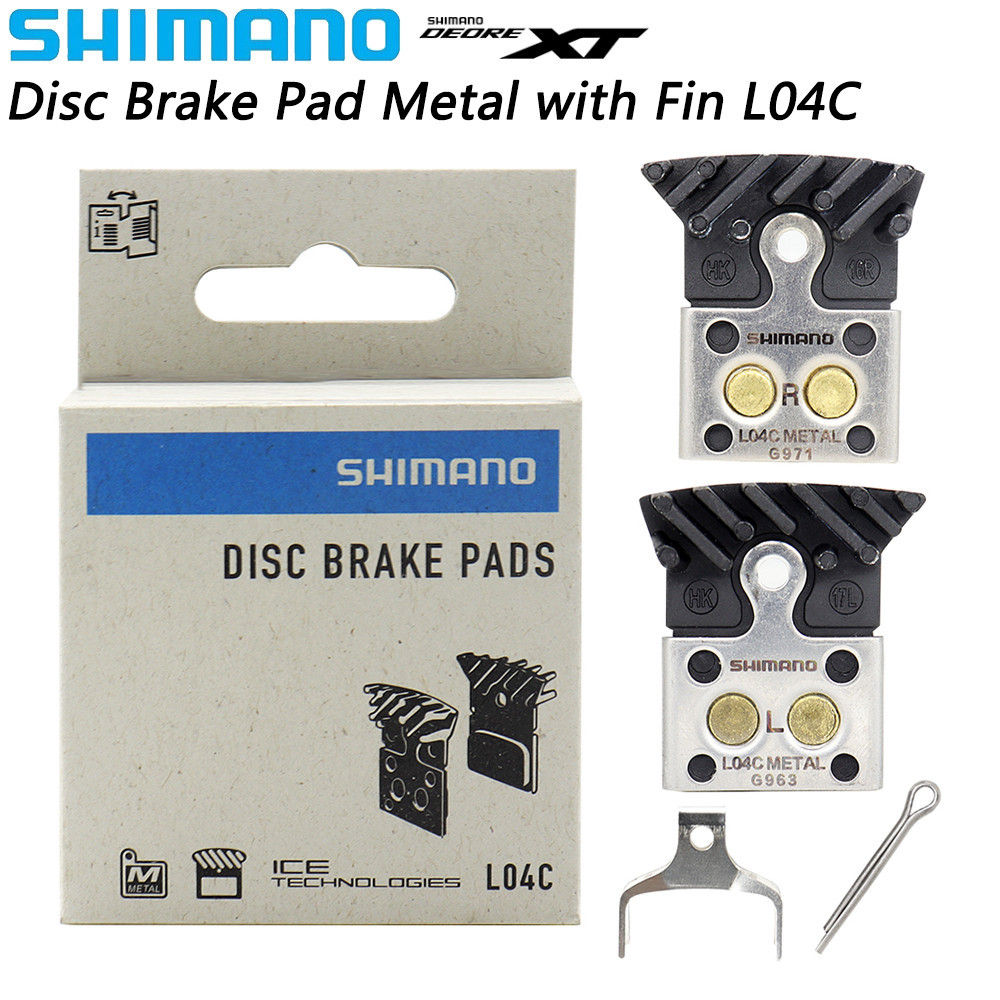 Shimano L04C แผ่นดิสก์เบรกโลหะ พร้อมครีบ สําหรับรถจักรยาน MTB Deore XT SLX M8100 M7100 R8050 R7100
