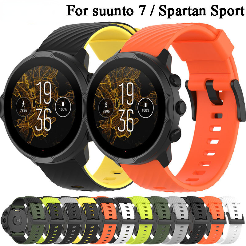 สายนาฬิกาข้อมือซิลิโคน แบบเปลี่ยน สําหรับ Suunto 7 9 Spartan Sport Wrist HR Baro D5 Fossil Q
