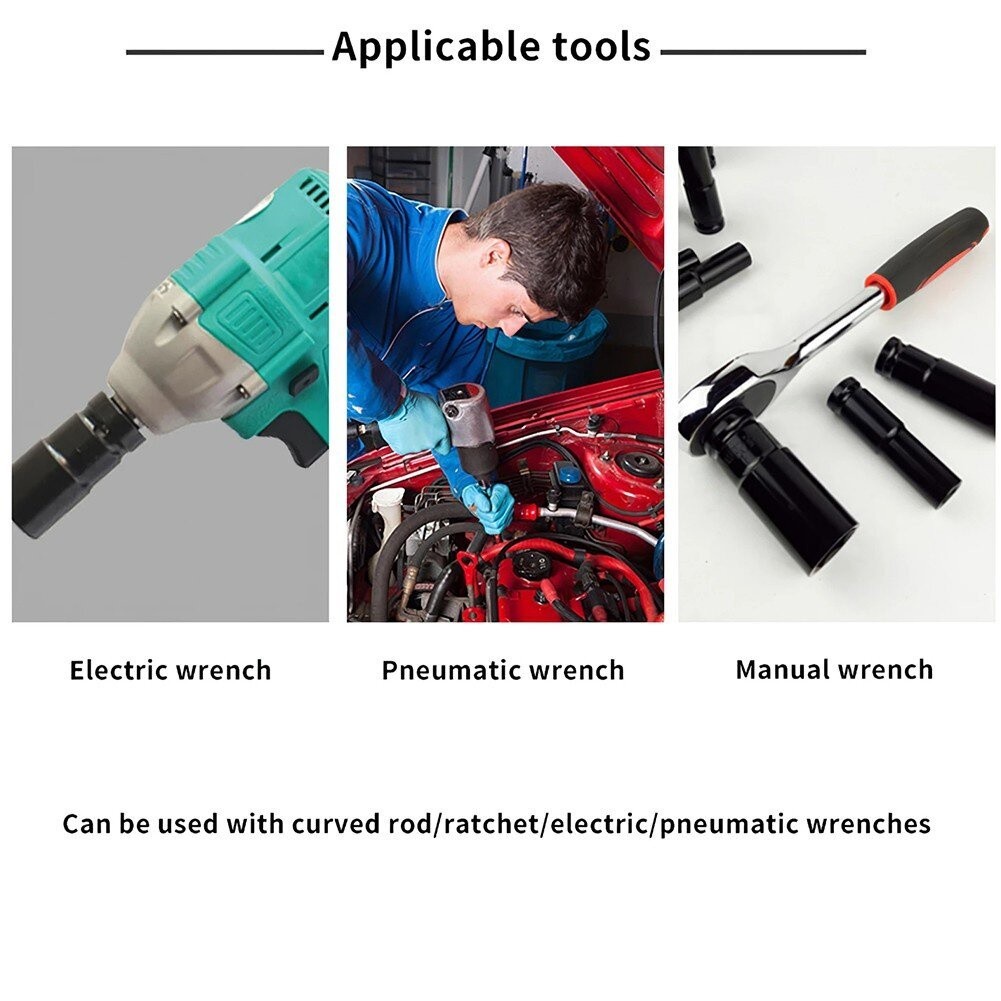 ลูกบล็อค ยาว128MM. ขนาด4หุน สีดำ ลูกบล็อก ปากหกเหลี่ยม 1/2นิ้ว(4หุน) ลูกบ๊อก บล็อกลม ชุดลูกบล็อกยาว ชุดบล็อก ชุดประแจไฟฟ - รูปที่ 6