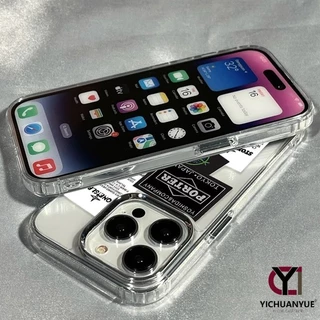 สำหรับ iPhone 13 12 14 11 15 Pro Max XR X 14 15 7 8 Plus XSMAS SE เคสโทรศัพท์ใสกรอบโลหะ โลโก้ดาวเทียม แบรนด์
