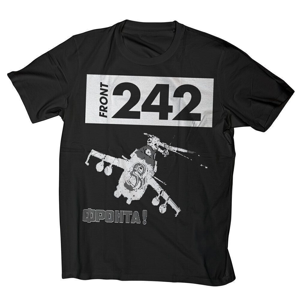 Vtg Front 242 Band Music Tour เสื้อยืดสีดําผ้าฝ้ายหนัก