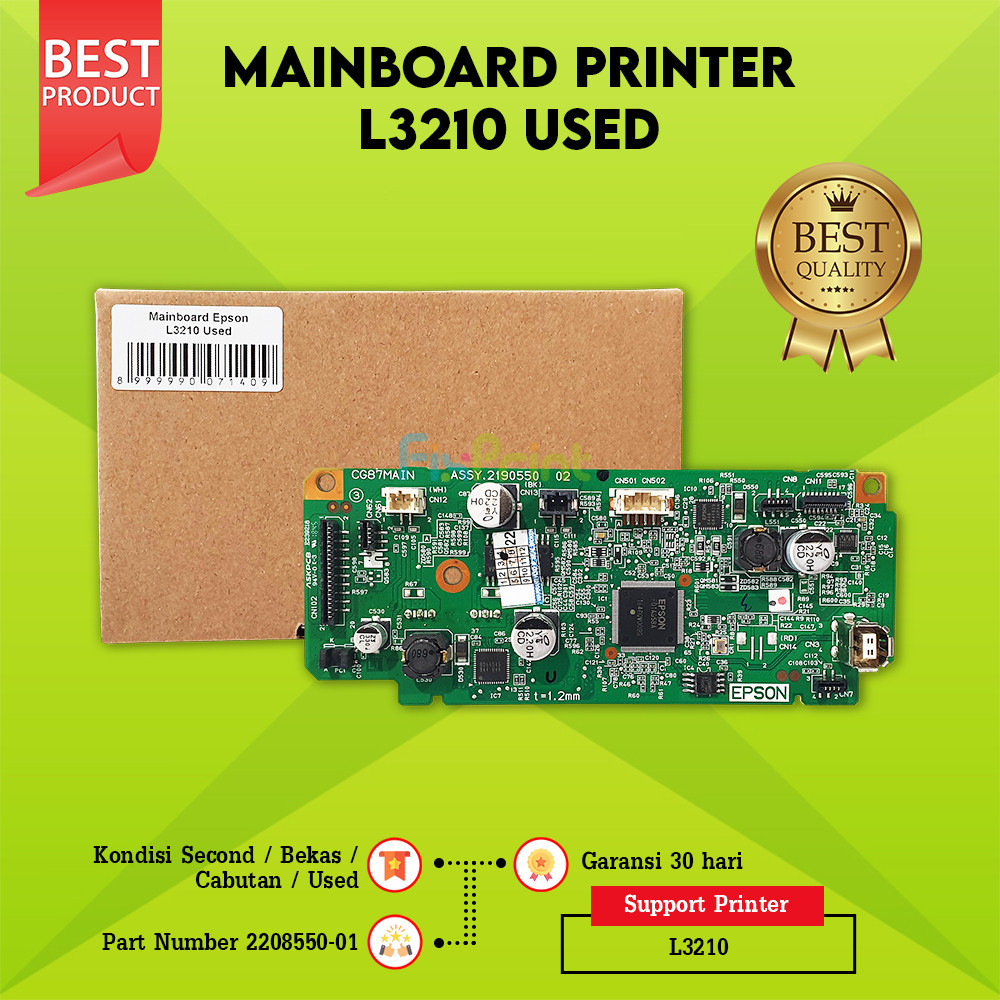 เมนบอร์ดเครื่องพิมพ์ L3210 PN 220855001, บอร์ดมือสอง Epson L3210