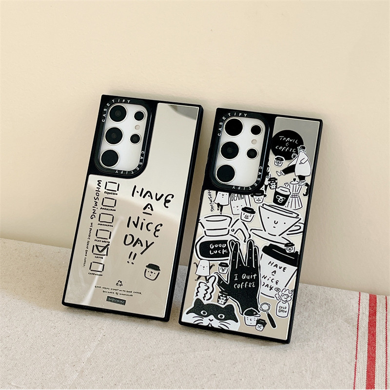 Casetify กระจกออกแบบสําหรับ Samsung S24 Ultra S24 + S23 Ultra S23 Plus S22U ฝาครอบกันกระแทก