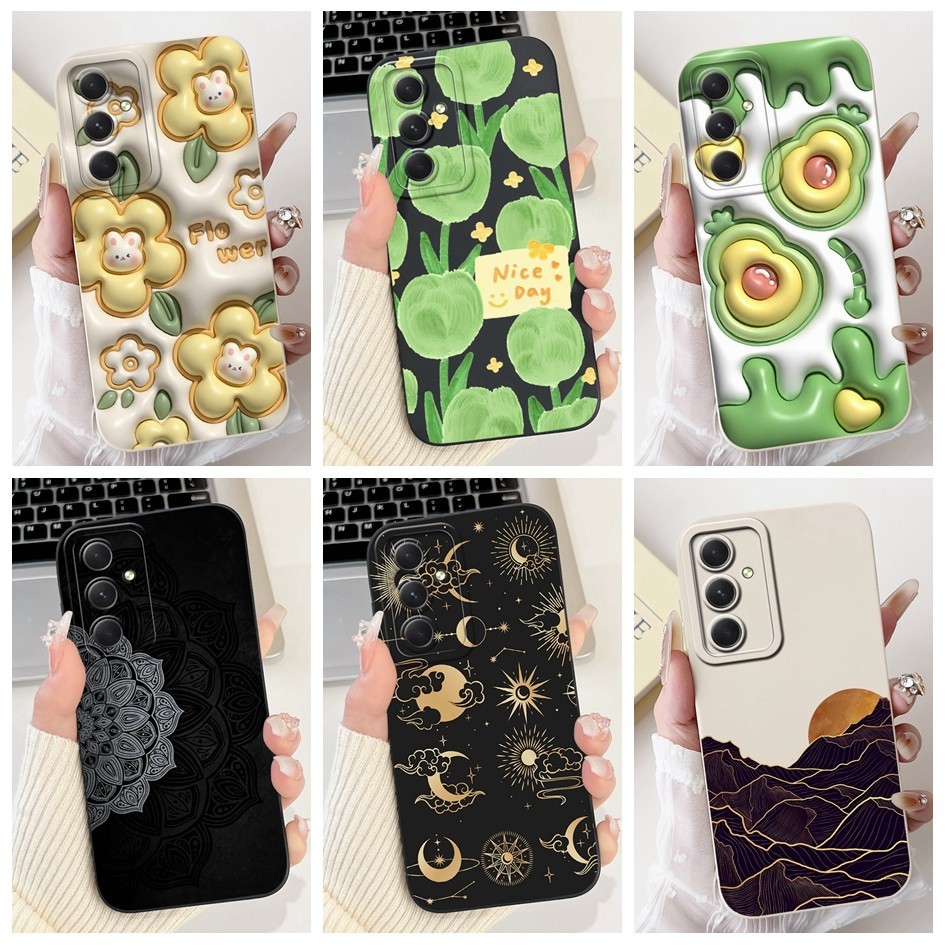 สําหรับ Samsung Galaxy A33 A23 5G กรณี A236B A336B กันกระแทกแฟชั ่ นดอกไม ้ Avocado Soft สําหรับ Samsung A14 A34 5G Shell