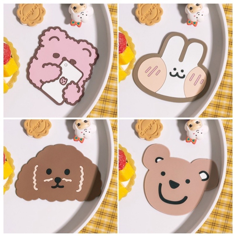 richhome แผ่นรองแก้ว ที่รองแก้ว ซิลิโคน  ลายการ์ตูน - รูปที่ 6