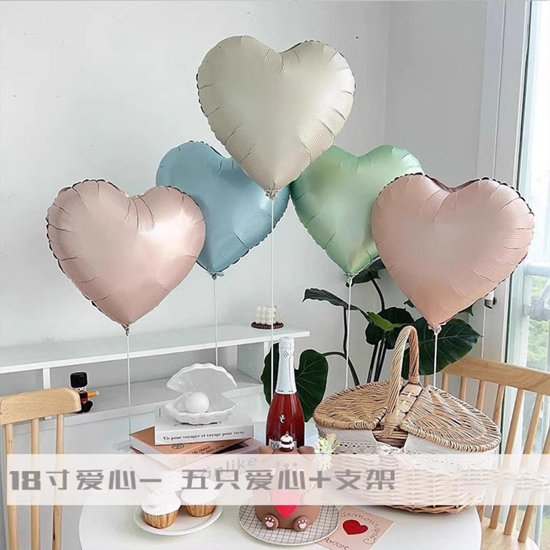 รูปหัวใจ Macaron ลูกโป ่ งสีบอลลูนขาตั ้ ง Baby Shower วันเกิดงานแต ่ งงานตกแต ่ ง