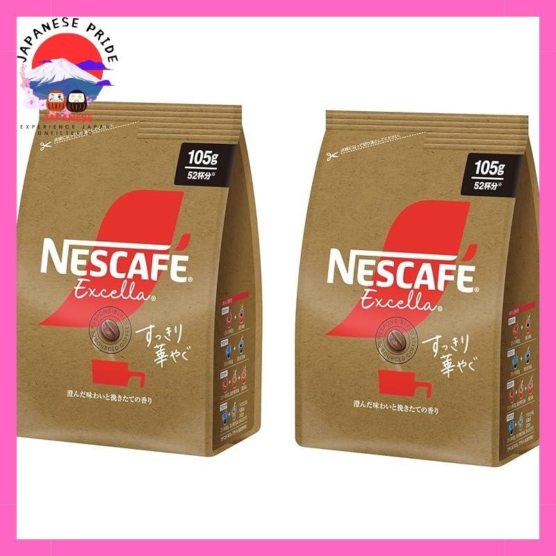 Nescafe Regular Soluble Coffee Refill EXCELLA Refreshingly Refreshing 105g x 2 bags [104 cups milk-soluble Cafe au Lait coffee