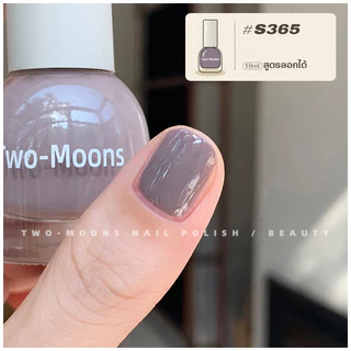 พร้อมส่ง TwoMoons สีทาเล็บกึ่งเจล สีเอิร์ธโทน น้ำยาทาเล็บ สีทาเล็บ (ลอกออกได้ ไม่ต้องใช้เครื่องอบ)