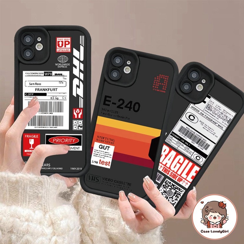คดีเกาหลีใต้ DHL กรณี Redmi Note 13 12 11 11s 10s 10Pro Redmi 13C 12C 10C 9A 9C 9T Xiaomi11 LiTE Fashion Label Case