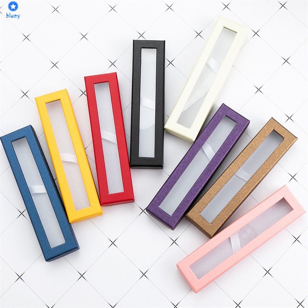 กล่องปากกา นวัตกรรมการออกแบบกล่องดินสอ กล่องดินสอสร้างสรรค์ กล่องบรรจุภัณฑ์ของขวัญ ความคิดริเริ่ม การออกแบบที่เรียบง่าย กล่องปากกาเป็นกลาง โปร่งใส 【bluey】