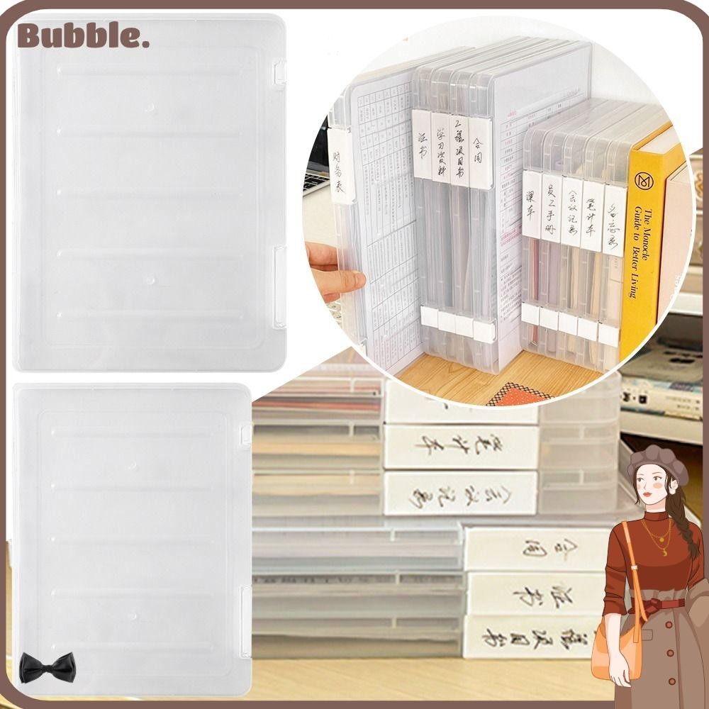 Bubble 1 ชิ้นแฟ้ม Organizer กล่อง, Sorting โฟลเดอร์ผู้ถือเดสก์ท็อปจัดระเบียบ A4 กล่องเก็บกระดาษ, เครื่องเขียนสํานักงาน A4 A5 Archives โครงการใบรับรองสัญญาเอกสาร