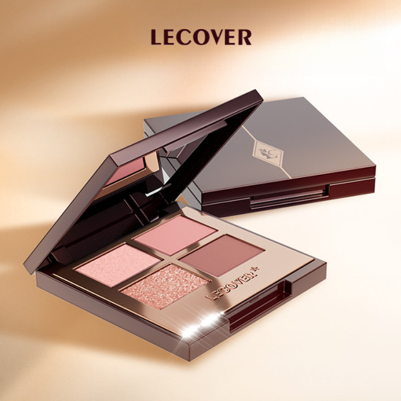 LECOVER อายแชโดว์ LC พาเลทอายแชโดว์สี่สี เนื้อแมตต์ สีมุก ไฮไลท์สีเอิร์ธโทน
