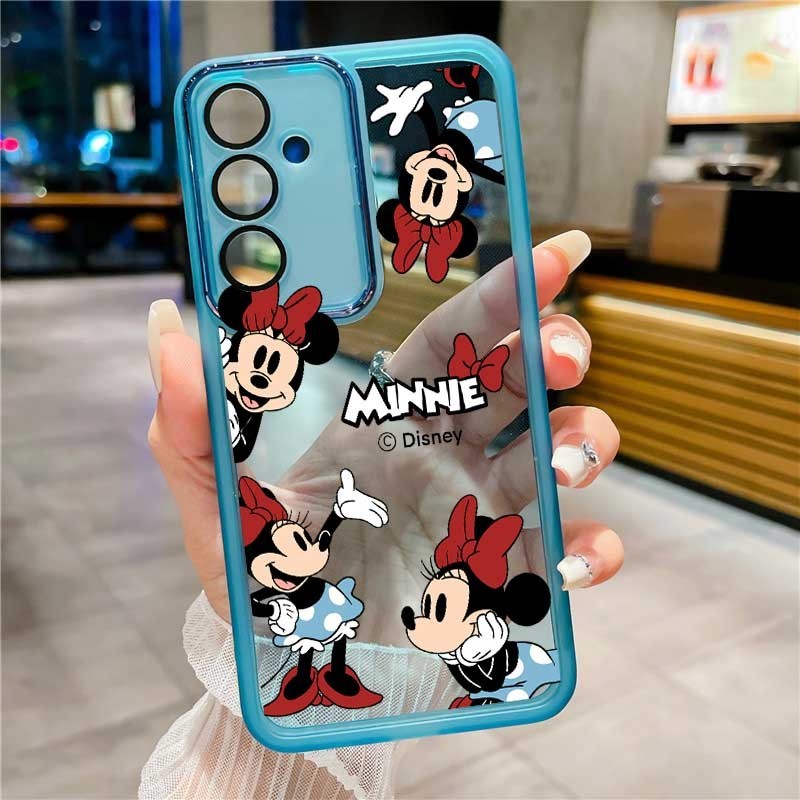 สําหรับ Samsung Galaxy A55 A35 A25 A15 5G A05 A05s Minnie Mouse ซิลิโคนนุ ่ มฝาครอบกล ้ องป ้ องกันกันกระแทกคริสตัลยางกรณี