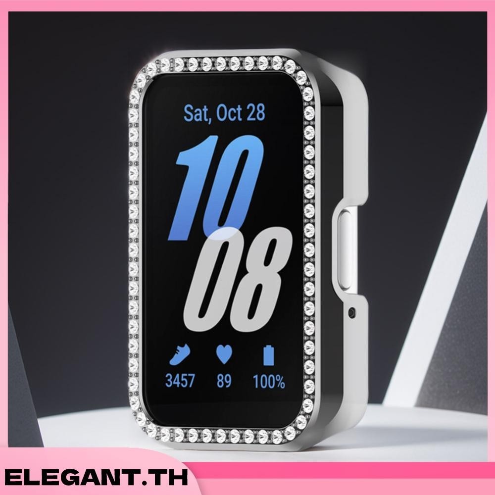 Pc Diamond Inlaid Case เคสป ้ องกันกรอบนาฬิกาสําหรับ Samsung Galaxy Fit 3