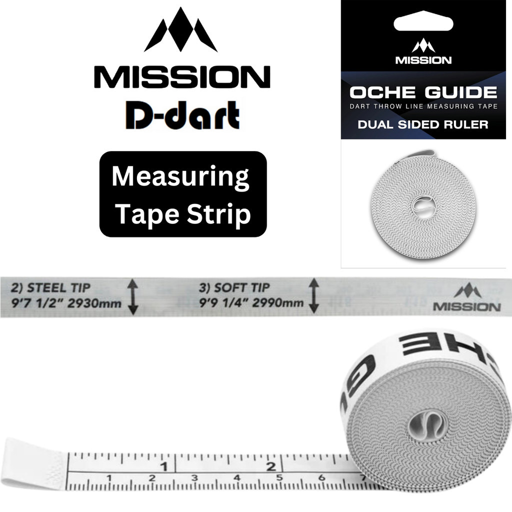MISSION DARTS ACCESSORY - MISSION เทปวัด Strip Board และ Oche Guide Easy Set Up