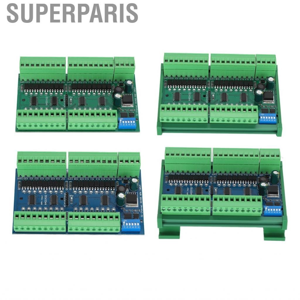 Superparis RS485 Input Controller 32 Channel DIN Rail Isolated PLC Switch Quantity Acquisition Board