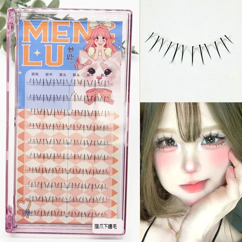 Under Eyelash Comic Eye Lashes Natural Bottom Lashes Soft Manga Eyelashes Bunches Eyelash Clusters แต ่ งหน ้ า