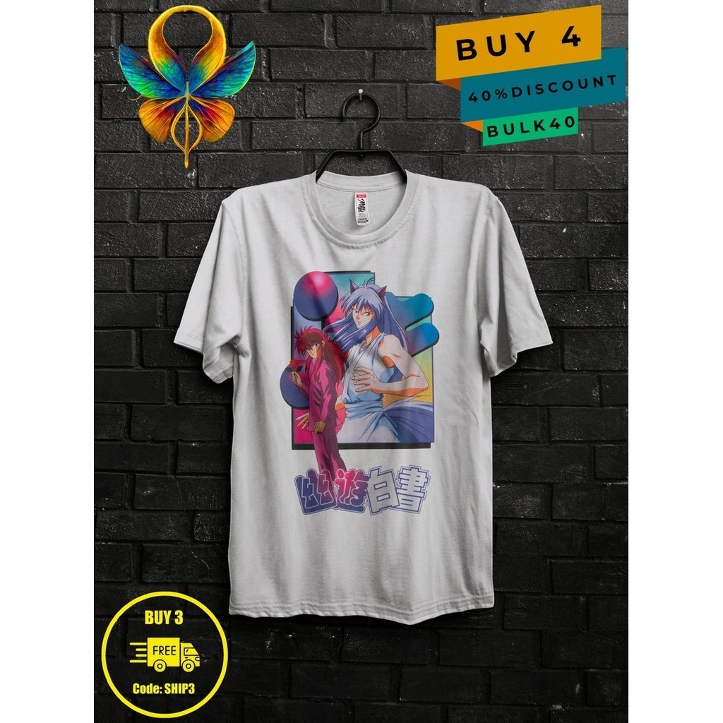 Kurama Yu Yu Hakusho เสื้อยืดอะนิเมะของขวัญสำหรับเขา Botan Appareal Yusuke TEE สำหรับ Kazuma Kuwabar