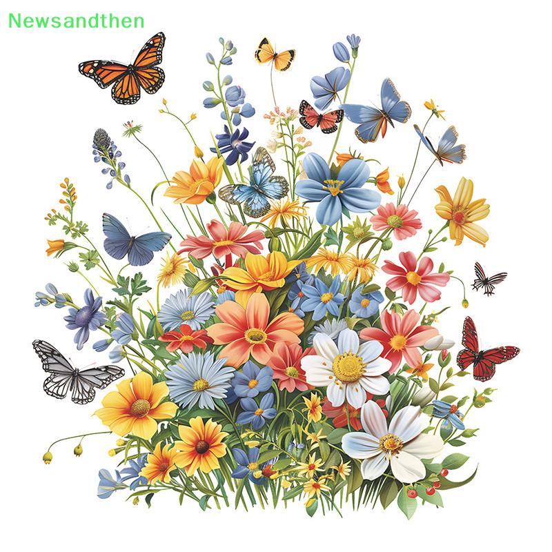 Newsandthen ต่างๆพืชสีเขียวดอกไม้สติ๊กเกอร์ติดผนังห้องน้ําห้องน้ําDecalsห้องนั่งเล่นตู้ตกแต่งบ้านSelfกาวภาพจิตรกรรมฝาผนังNice