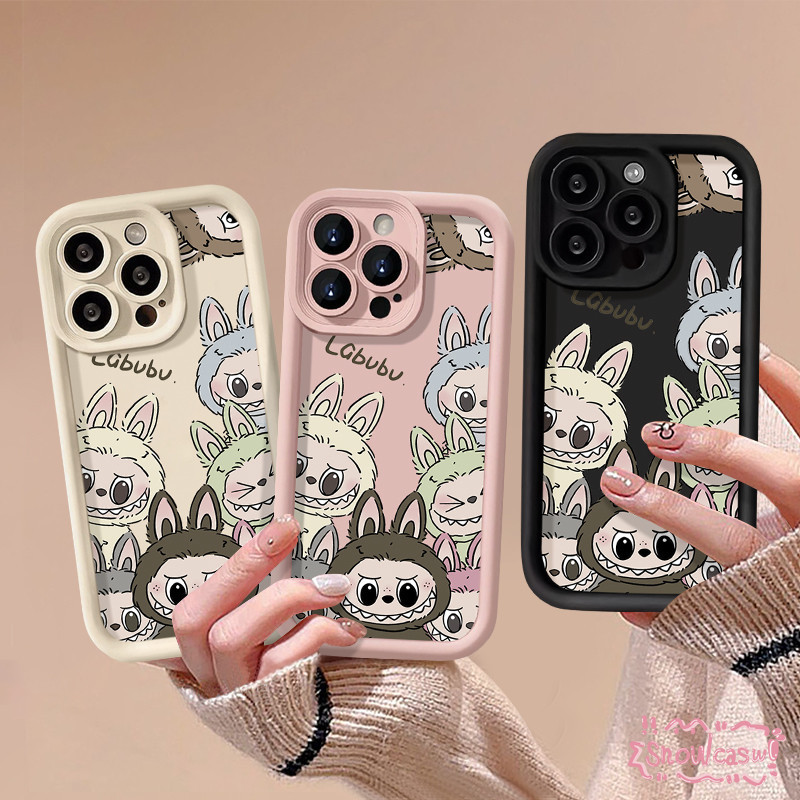 โชคดีน่ารักป๊อปบาซาร์กร Labubu OPPO A17 A77 A57 A15 A53 A58 A16 A78 A18 A7 A38 A12 A5 A3s A54 A5s A17K A16K A9 Reno 5F 4
