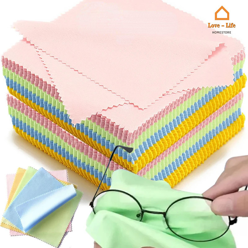 Random Color Microfiber Cleaning Cloth - High Quality Wipe Cloth For Glasses Eyewear,Phone Screen,Camera Lens