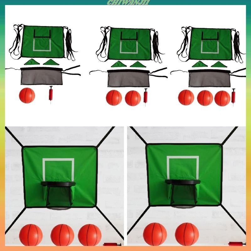 [ Chiwanji1 ] Trampoline Basketball Hoop Universal Trampoline Attachment Accessories สีเขียว