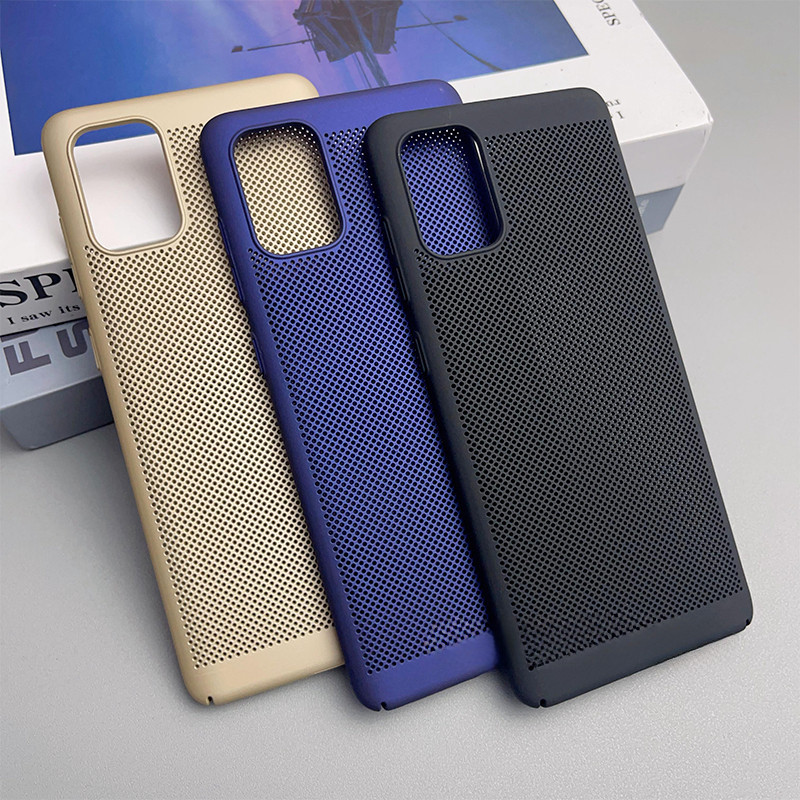 การกระจายความร้อนเคสโทรศัพท์แบบแข็งสําหรับ Samsung Galaxy A51 A71 4G เคสโทรศัพท์ด้านหลังป้องกันลายนิ้วมือบางเฉียบ