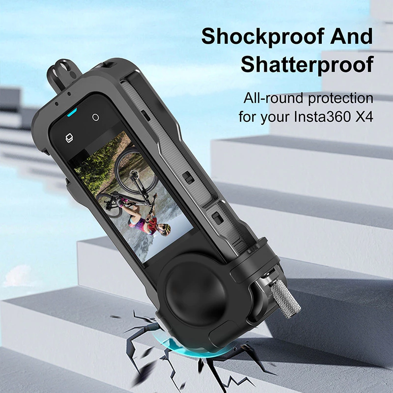 Hepail กรอบป้องกันโลหะสำหรับ Insta360 X4 เคสโครงพร้อมฝาครอบเลนส์ อุปกรณ์เสริม Insta360 X4 thumbnail 5