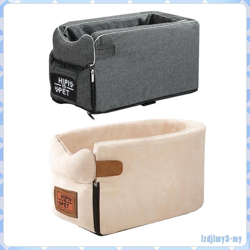 [LzdjlmyabMY ] Booster Car Armrest Breathable Travel Carrier Carry Cage Dog w/ Straps