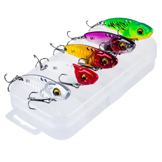 5 ชิ้น/กล่องโลหะใบมีดเหยื่อ VIB Casting Lure 5g 7g 10g 15g 20g Swimbait 3D ตาช้อน Spinner Balancer Fishing Lure Hard เหยื่อ