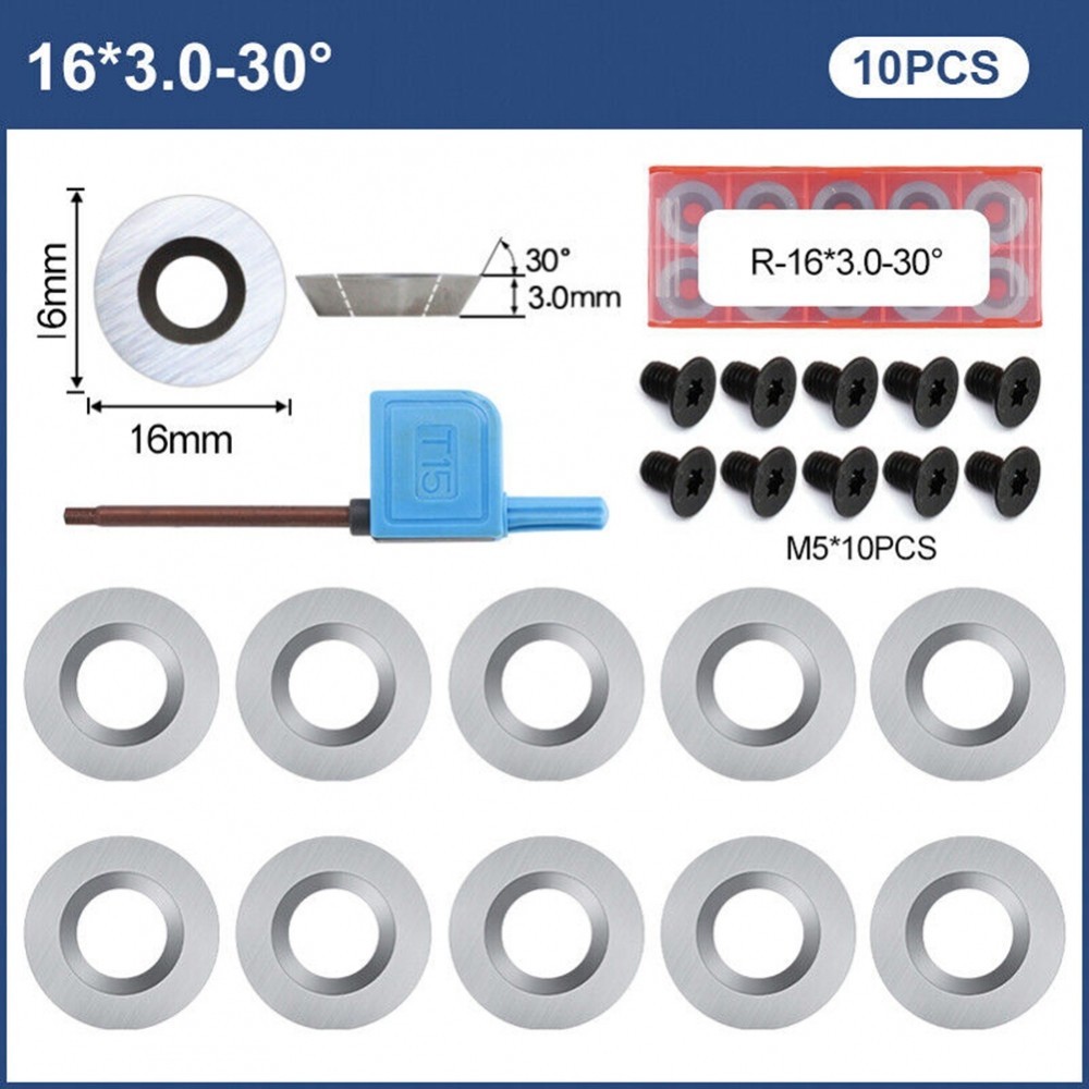 Turning Insert 10 Pieces 30° Cutting Angle Accessories Carbide Inserts Cutters#TWILIGHT