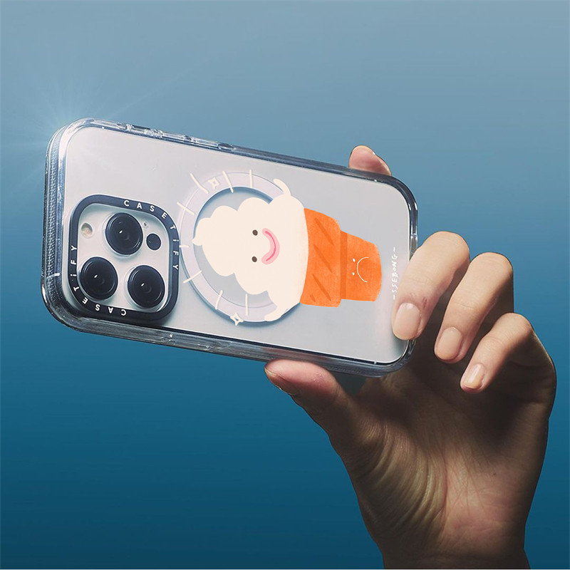 Casetify X HOORAY แม ่ เหล ็ กดูดอะคริลิคใสด ้ านหลัง TPU Edge กรณี Sideband ตัวอักษรเคสโทรศัพท ์ Impact สําหรับ Apple IPhone 13 14 15 Pro Max