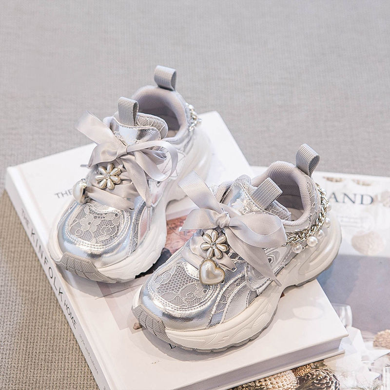 Yueyuejia YY Tik Tok รองเท้าสาวขายดี 2024 ฤดูร้อนสไตล์ใหม่รองเท้ากีฬาเด็กตาข่ายระบายอากาศรองเท้าพ่อตาข่ายเดี่ยวรองเท้าตาข่ายทอดถนนสาวเด็กขายพิเศษ