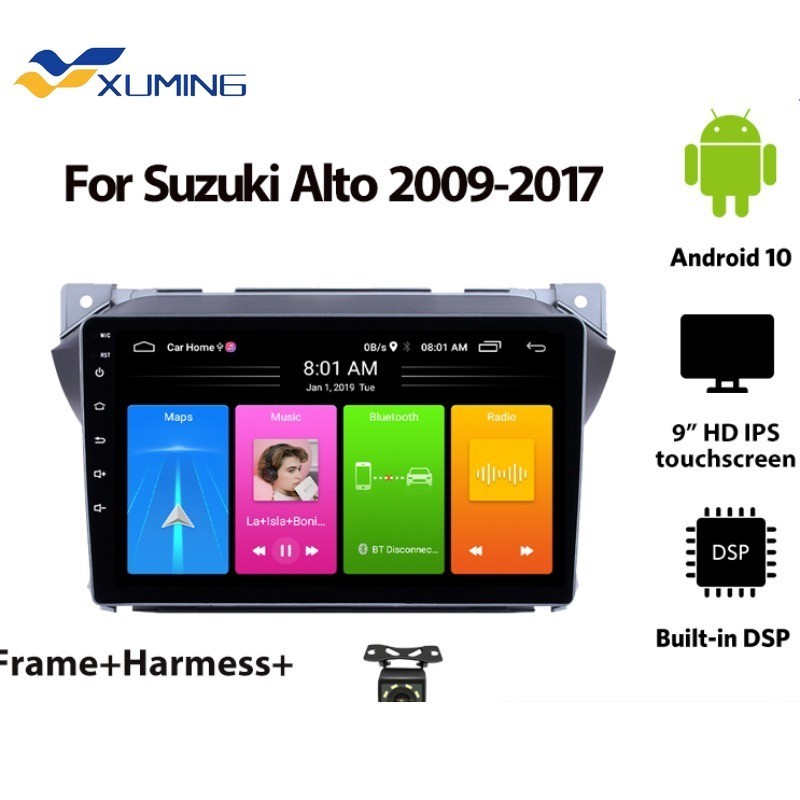 2 +32G Android 10.0 รถวิทยุเครื ่ องเล ่ นมัลติมีเดียสําหรับ Suzuki Alto 2009-2017 นําทาง GPS 2 din