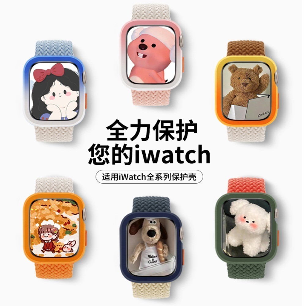 Soft TPU เคสกันตกผิวด้าน สําหรับ Apple Watch Ultra 49/41/40/44/45 มม. รองรับ Series 9/8/7/SE/6/5/4