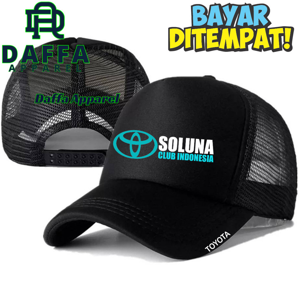 เครื่องแต่งกาย Daffa TOYOTA SOLUNA Trucker Hat - TOYOTA SOLUNA Logo Distro Hat - Premium TOYOTA SOLU