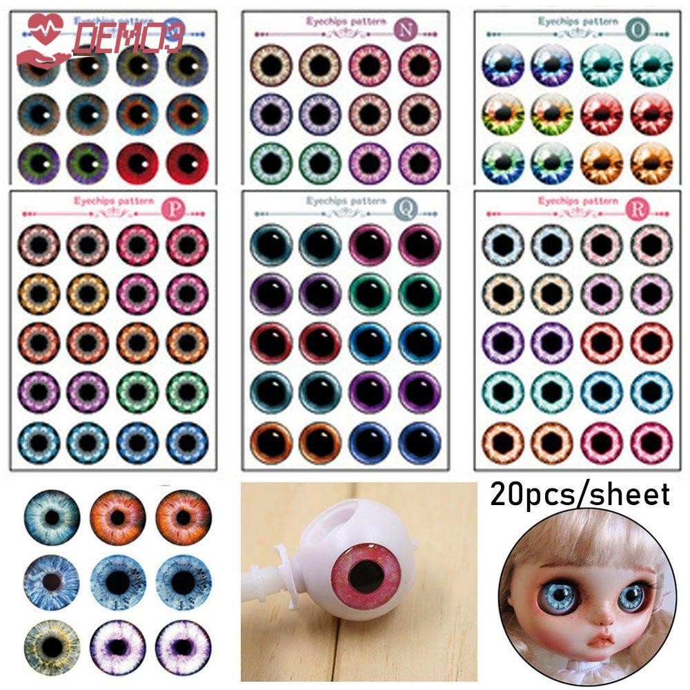 Demo3 20 ชิ ้ น/sheet ตุ ๊ กตาตา 14 มม . DIY Craft Eyeball อุปกรณ ์ เสริม Eye Chips