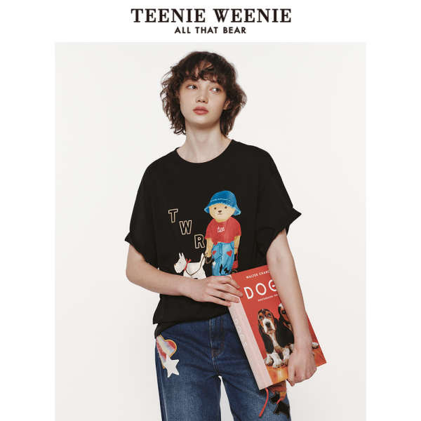 เสื้อยืด oversize ครอปสายฝอ 【Unisex】TeenieWeenie Bears Summer 2024 เสื้อยืดแขนสั้นคู่ใหม่