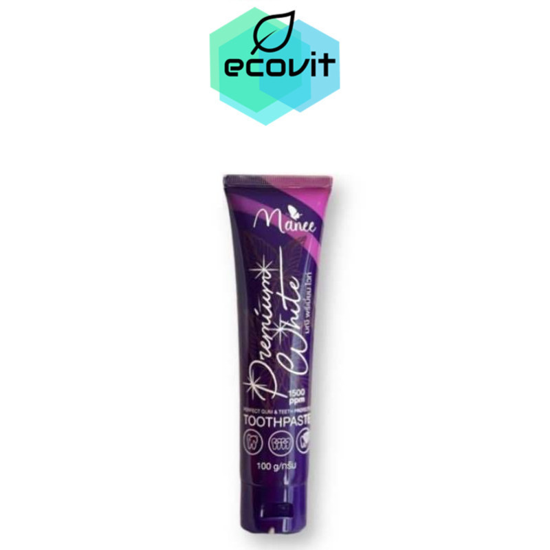 Manee Premium White ยาสีฟันมดซี่ มณี พรีเมี่ยม ไวท์ ยาสีฟันมณี [100 กรัม] [1หลอด]
