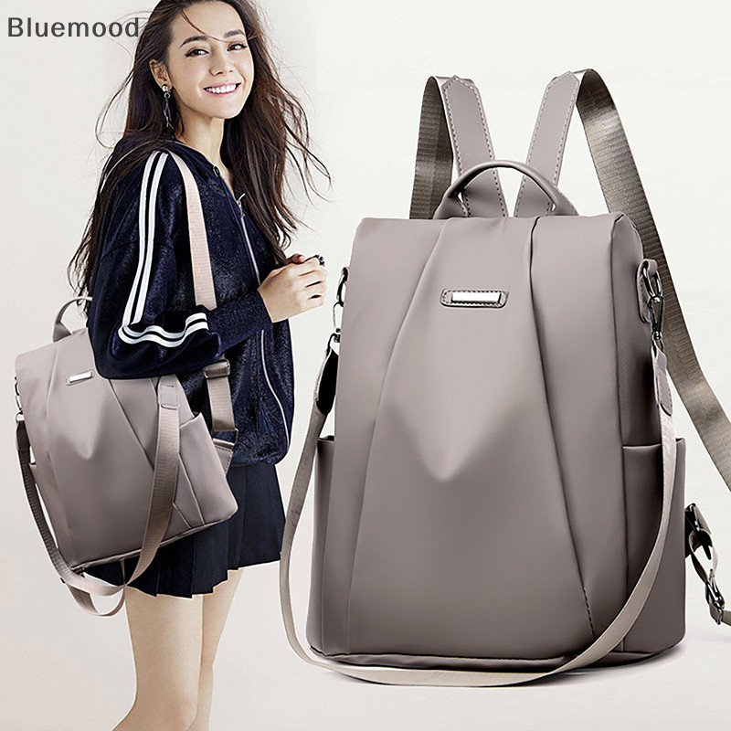 Bluemood กระเป๋าเป้สะพายหลังผู้หญิง Anti Theft สายคล้องไหล่ถอดออกได้ แฟชั่น