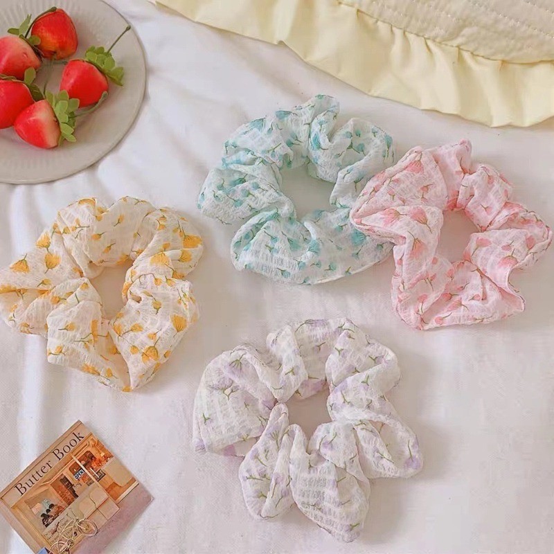 หวานดอกไม ้ Scrunchy แหวนผม ins สไตล ์ สด Fairy อุปกรณ ์ เสริมฤดูร ้ อนสไตล ์ ใหม ่ เชือกผม Mori อุปกรณ ์ เสริมผมเชือกหัว